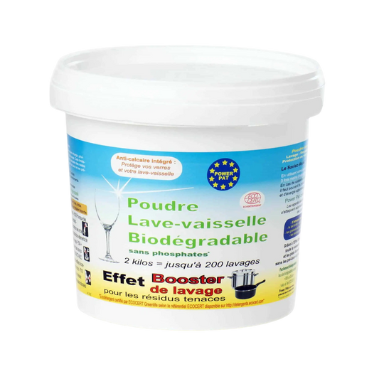 Poudre Lave Vaisselle Biodégradable POWERPAT® 2 kgs soit 35€ le kg